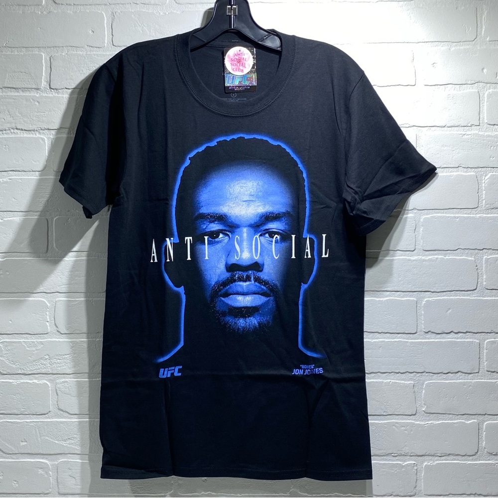 New - Anti Social Social Club - Jon Jones Bones Ufc Tee shirt - Black - XL